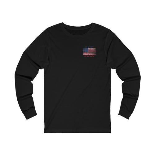 Golf Vintage American Flag 2-Sided Long Sleeve T-Shirt