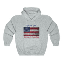 Load image into Gallery viewer, Vintage American Flag Lacrosse Premium Hoodie