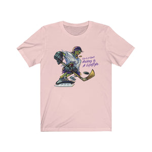 Hockey Zombie Graphic Short Sleeve T-Shirt