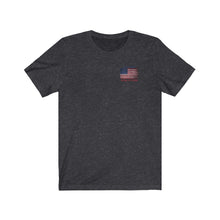 Load image into Gallery viewer, Vintage American Flag Lacrosse 2-Sided Short Sleeve Tee