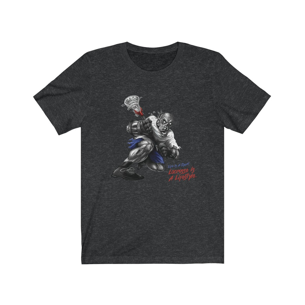 Lacrosse Distressed Premium Short Sleeve T-Shirt
