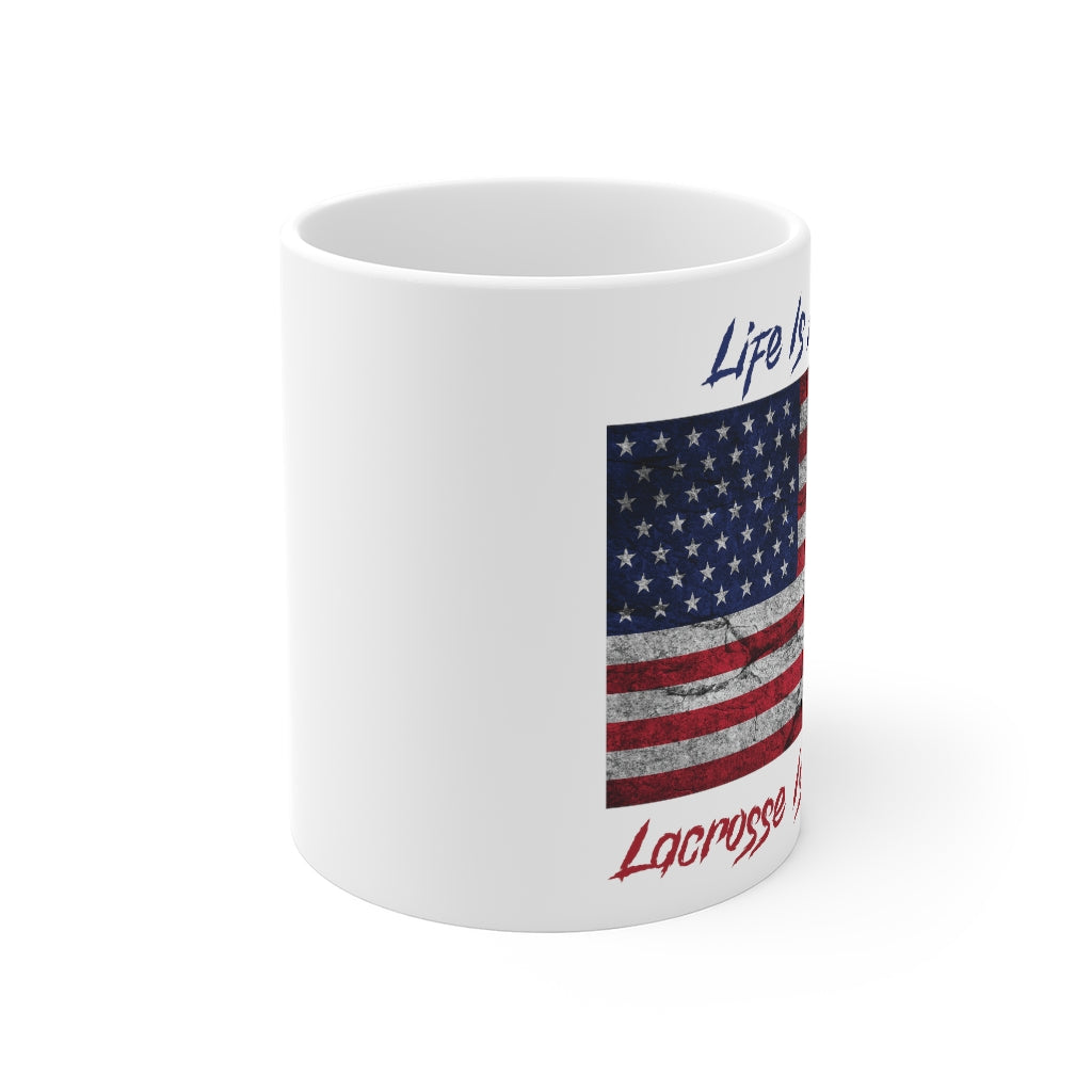 Patriotic Lacrosse Mug 11oz